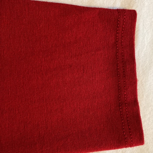 Eileen Fisher viscose / Lycra jersey bateau neck long sleeve top cardinal red - Picture 7 of 10